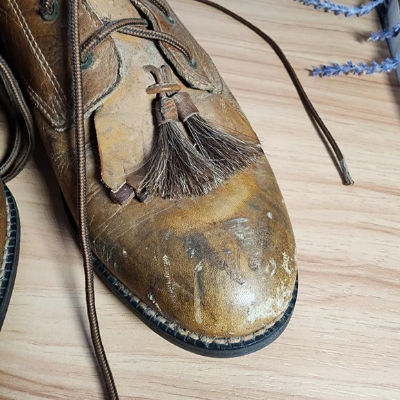 Ariat Brown Leather Boots Size 8 - Picture 6 of 14